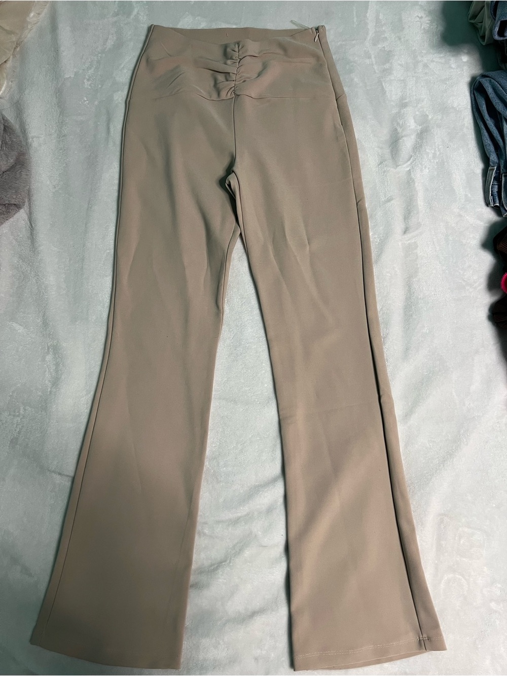 SHEIN Taupe Flared Trousers